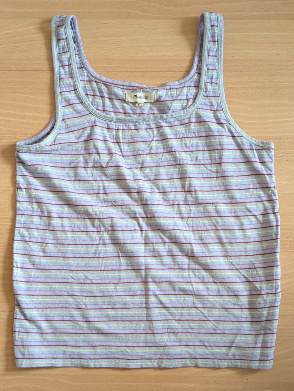 Madewell Pastel Striped Square Neck Tank